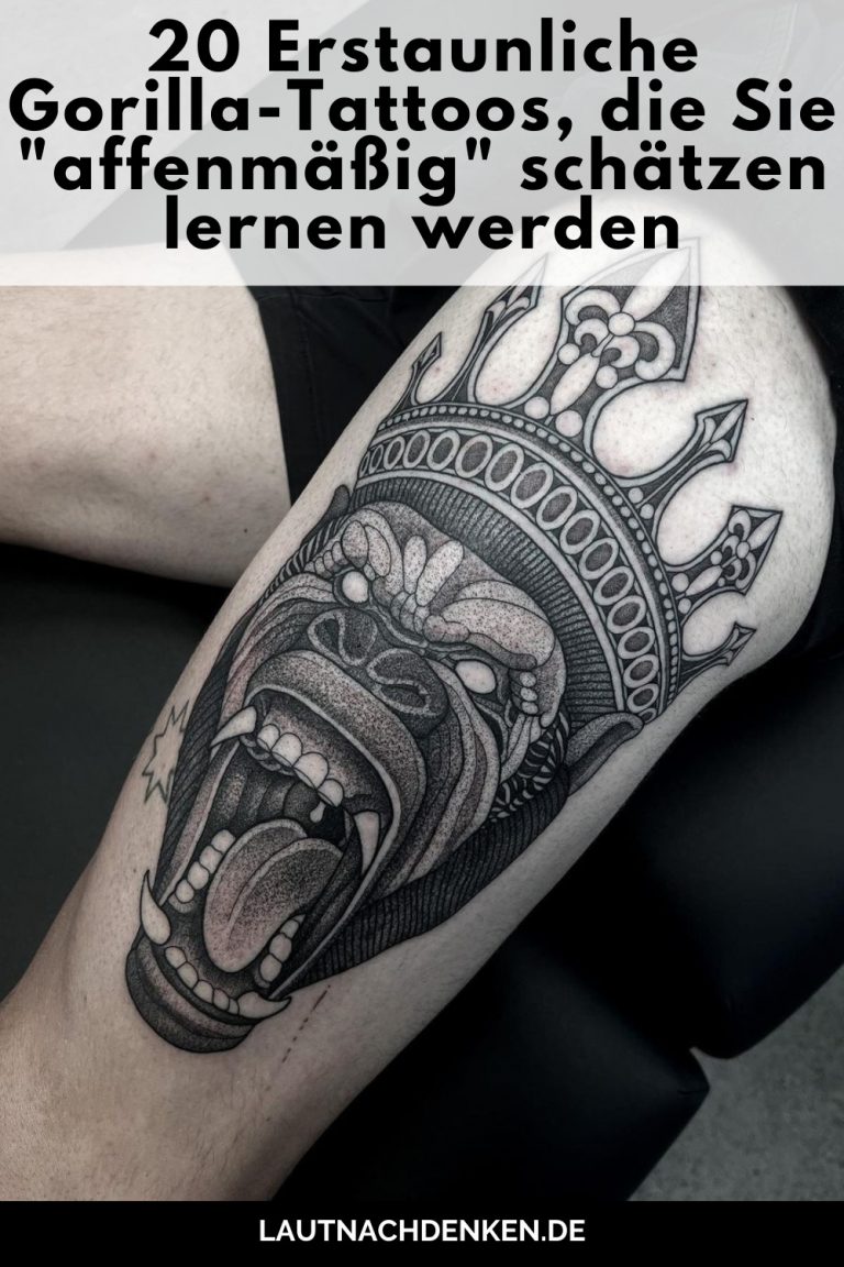 20 Erstaunliche Gorilla-Tattoos, die Sie "affenmäßig" schätzen lernen ...