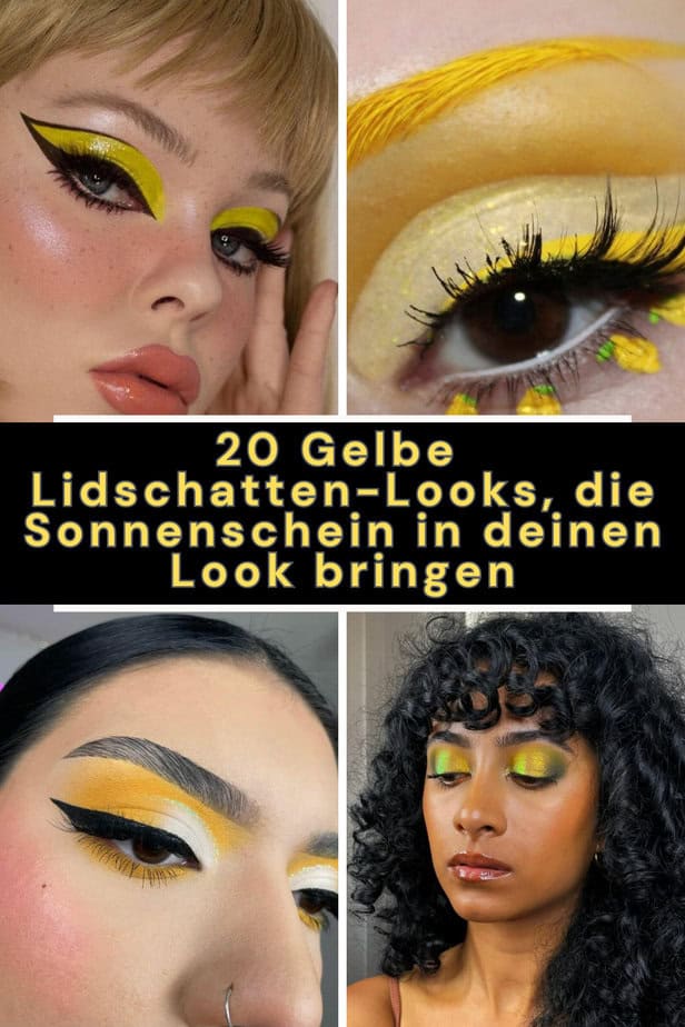 20 Gelbe Lidschatten-Looks, die Sonnenschein in deinen Look bringen
