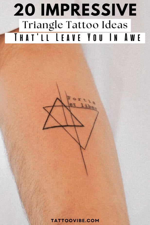 20 beeindruckende Dreiecks-Tattoo-Ideen, die Sie in Ehrfurcht versetzen werden
