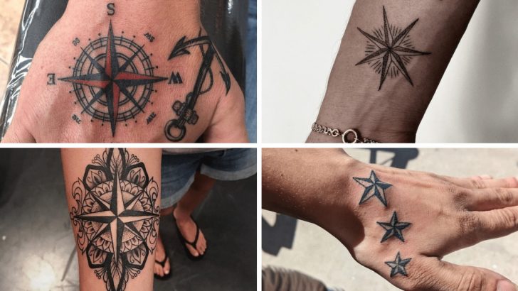 20 Nautical Star Tattoo Ideen für alle Segler da draußen