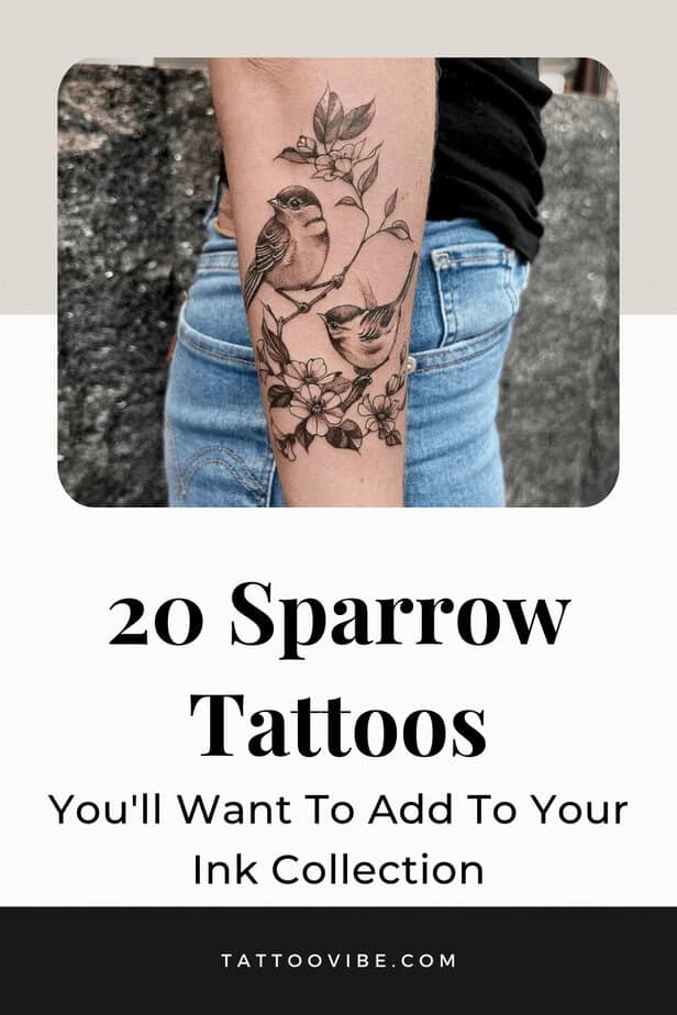 20 Spatzen-Tattoos, die Sie Ihrer Tintensammlung hinzufügen möchten
