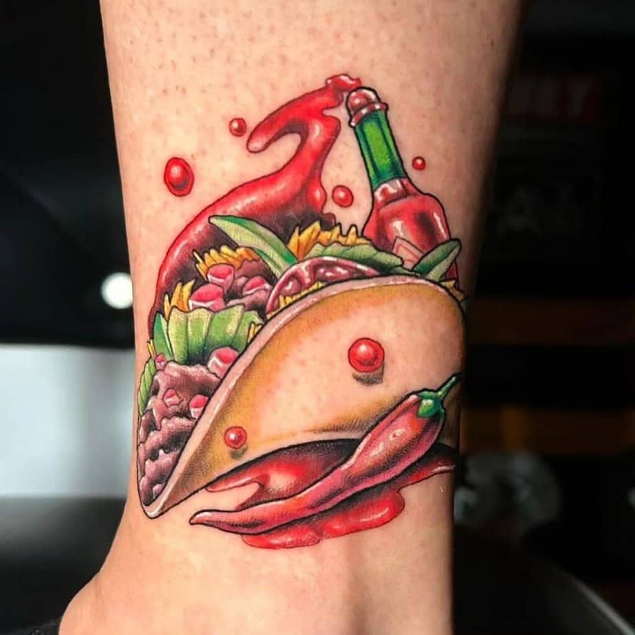 19. Ein Taco-Tattoo