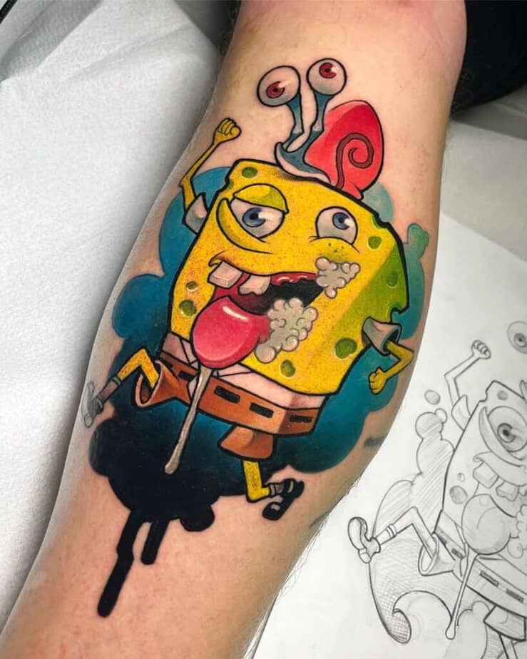 5. Ein Sponge-Bob-Tattoo