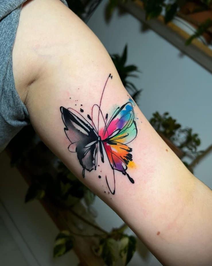 14. Ein Schmetterlings-Tattoo