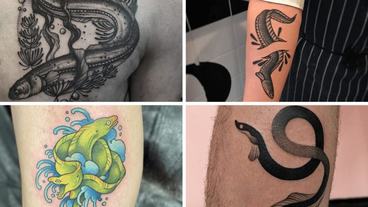 20 Aal-Tattoo-Ideen so geheimnisvoll wie diese Kreatur