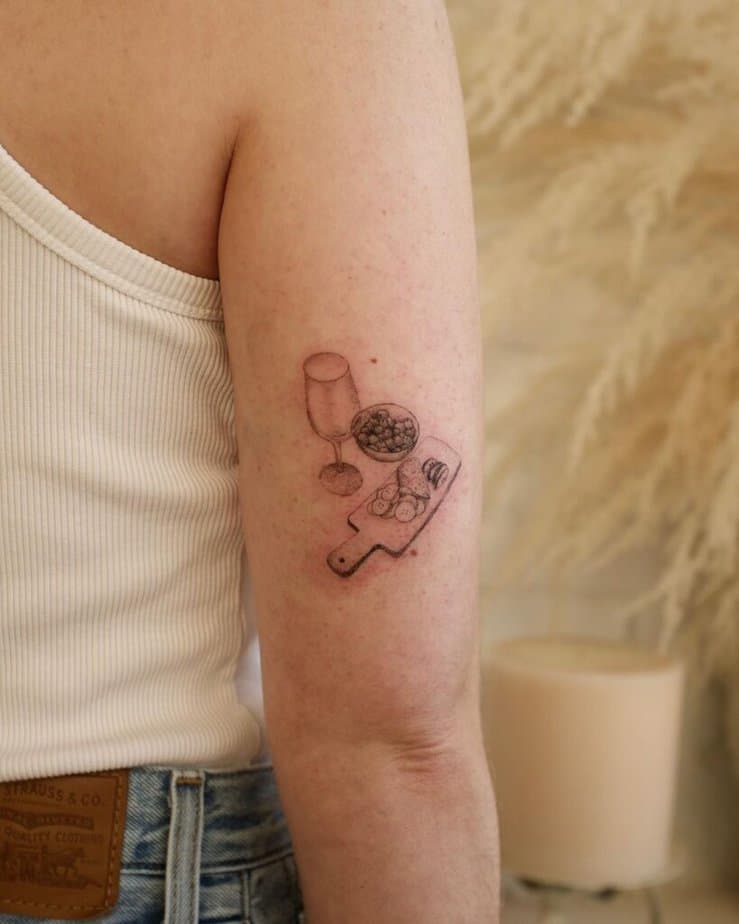 16. Ein Käseplatten-Tattoo 