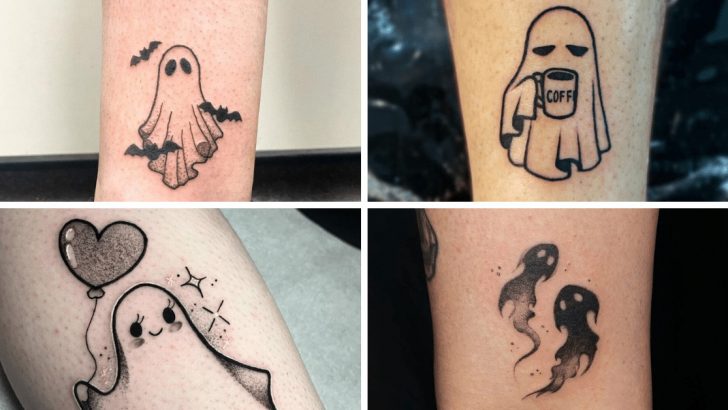 20 Ideen für Geister-Tattoos: Von lustig bis gruselig