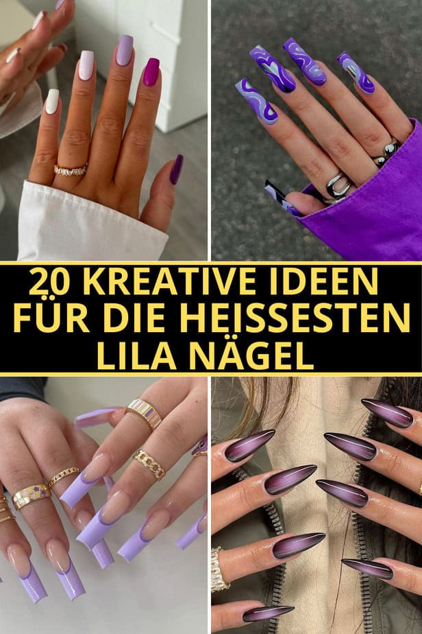 20 kreative Ideen für die heißesten lila Nägel