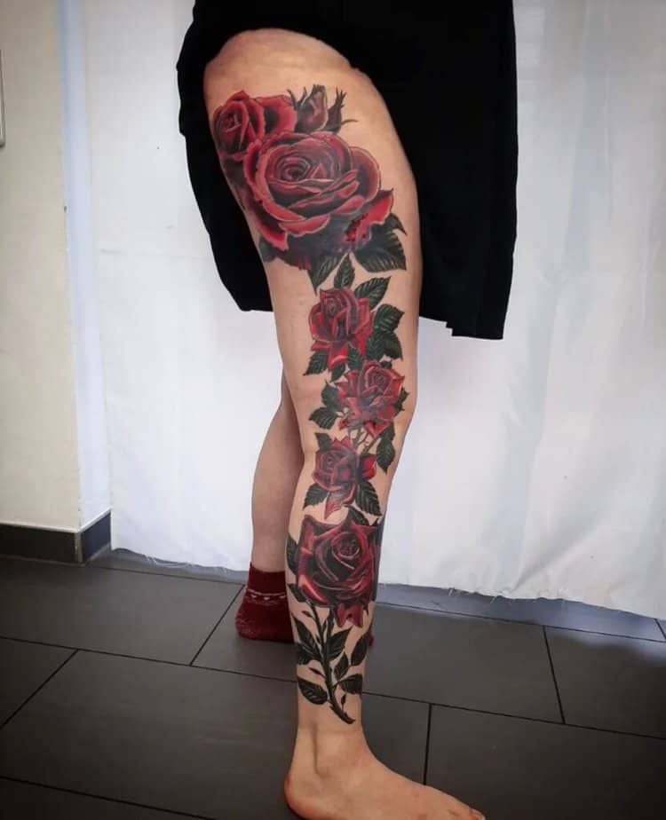 13. Romantische Rose Tattoo