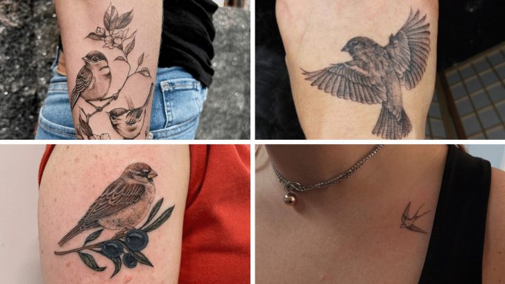 20 Spatzen-Tattoos, die Sie Ihrer Tintensammlung hinzufügen möchten