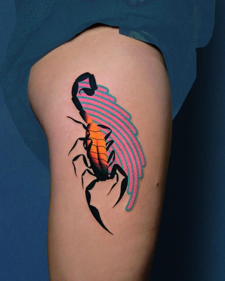 4. Lebendige Skorpion-Tätowierung