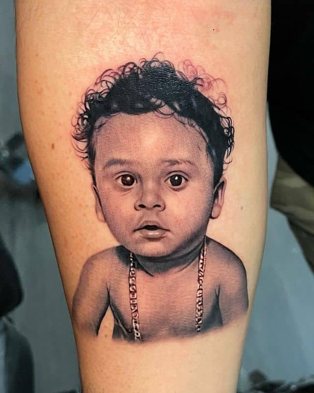 12. Sohn Porträt Tattoo