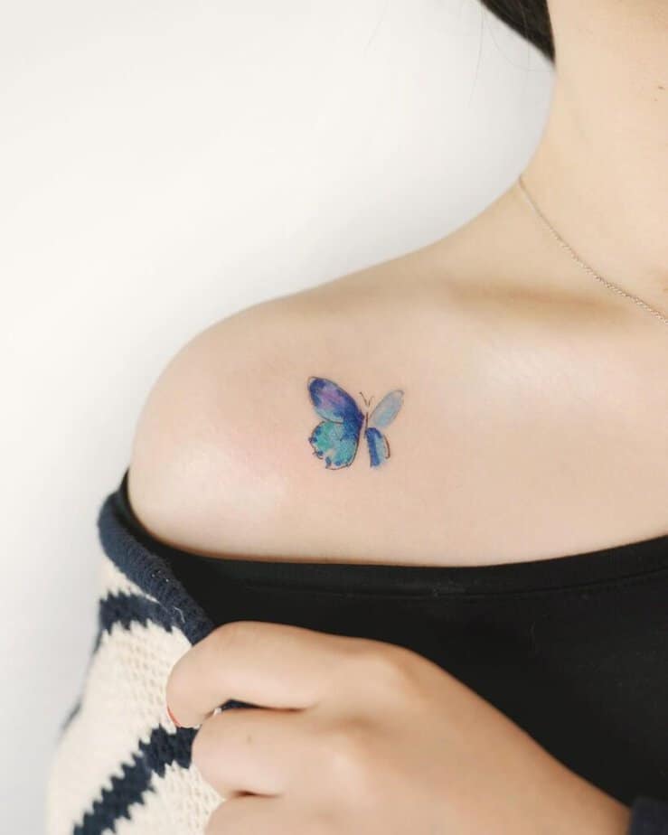 8. Kleiner blauer Schmetterling