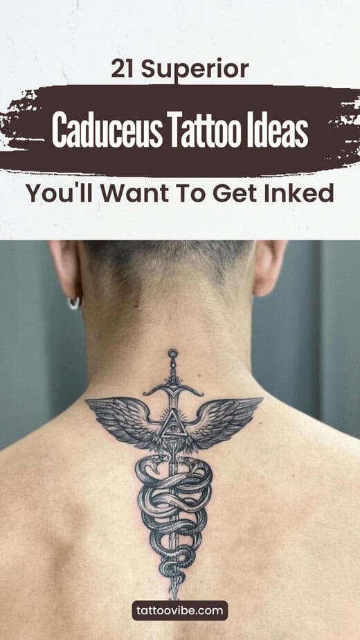 21 Hervorragende Caduceus Tattoo-Ideen, die Sie sich einfärben lassen möchten

