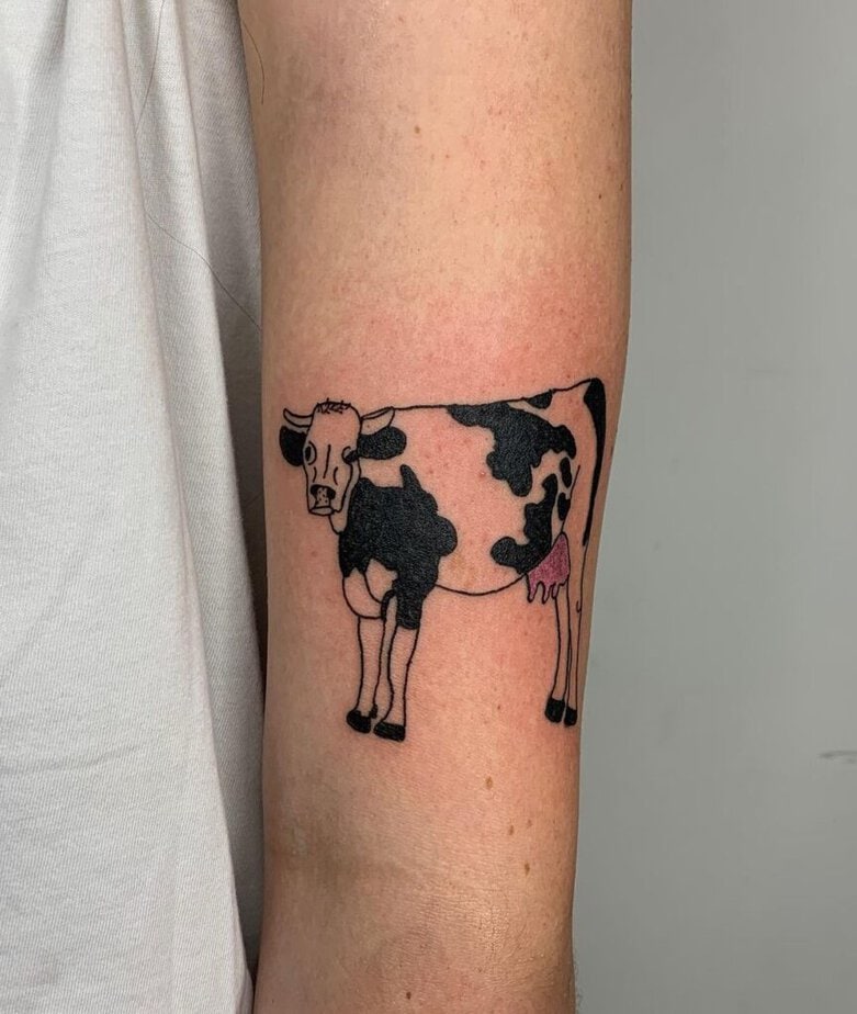 5. Ein einfaches Kuh-Tattoo  