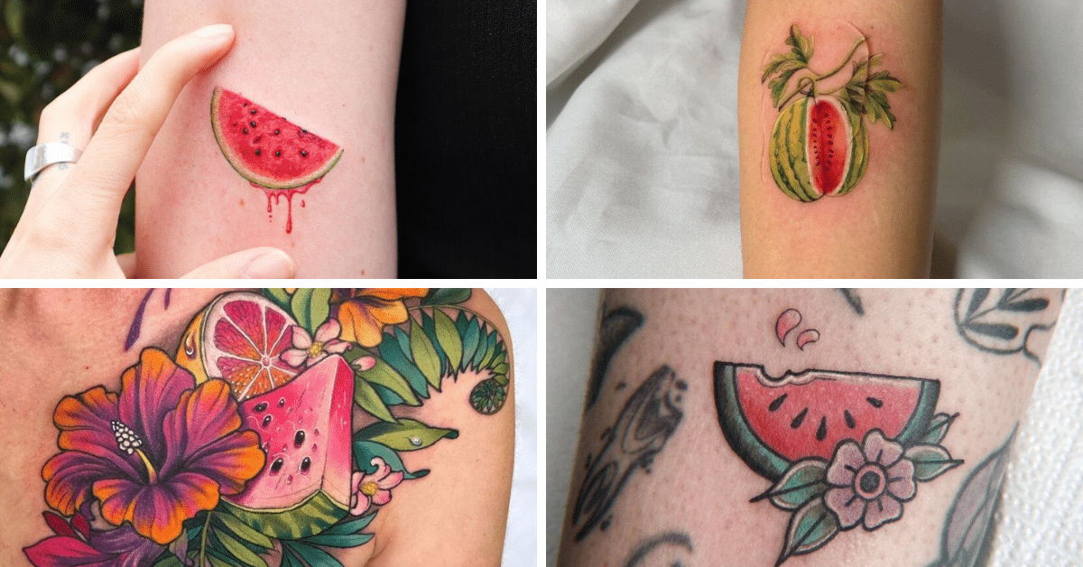 21 Wassermelonen-Tattoo-Ideen für ein sommerliches Gefühl auf der Haut