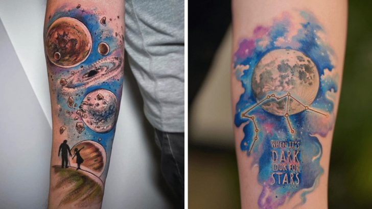 21 bemerkenswerte Weltraum-Tattoo-Ideen für den Forscher in Ihnen