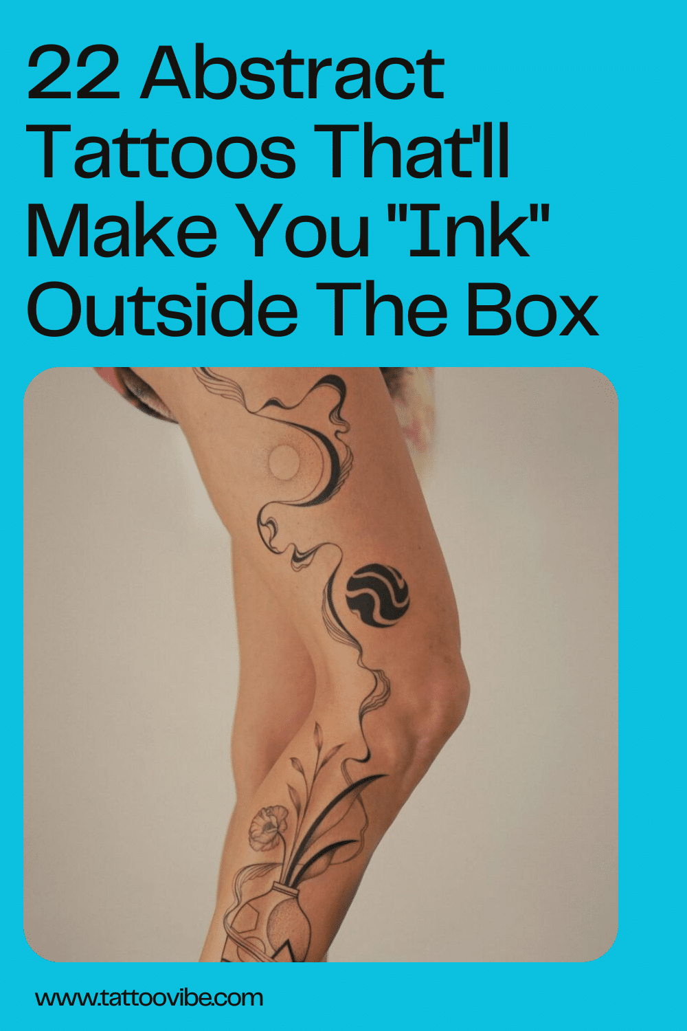 22 Abstrakte Tattoos, die Sie außerhalb der Box "tuschen" lassen
