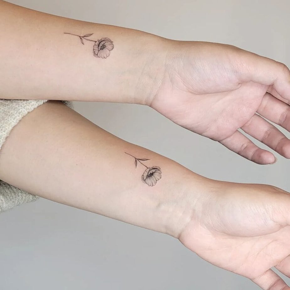 15. Passende Mohnblumen-Tattoos 