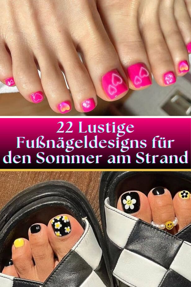 22 Lustige Fußnägeldesigns für den Sommer am Strand