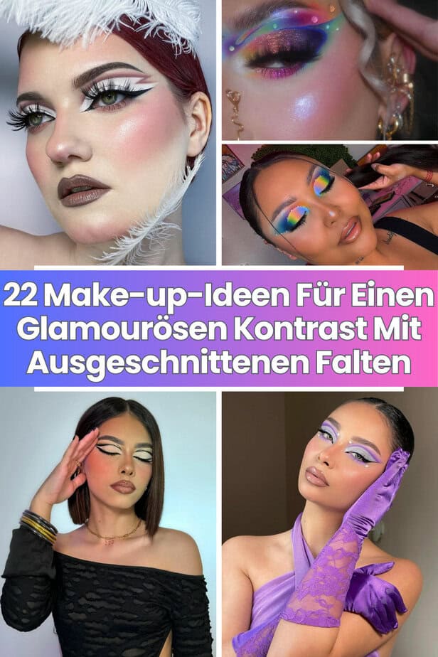 22 Make-up-Ideen Für Einen Glamourösen Kontrast Mit Ausgeschnittenen Falten
