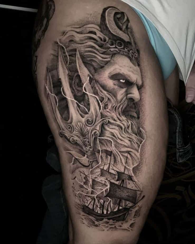 Große Poseidon-Tattoos