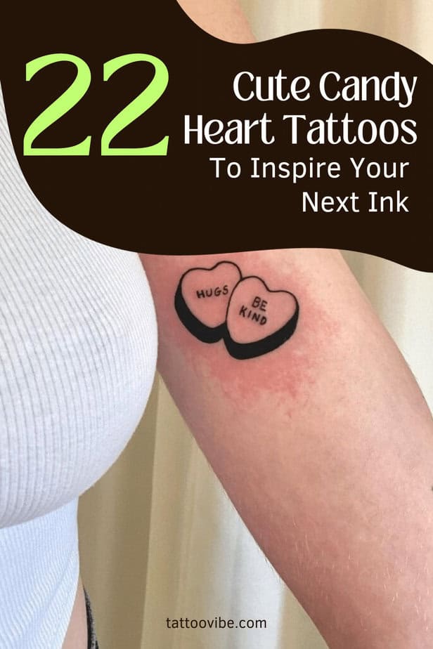 22 Süße Süßigkeiten Herz Tattoos zu inspirieren Ihre nächste Tinte
