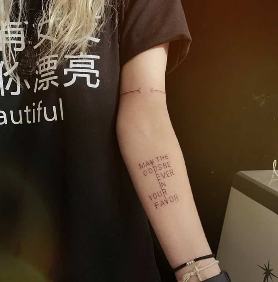 18. Ein weiteres Hunger Games Zitat Tattoo 