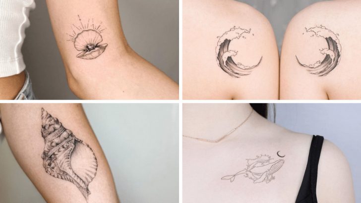 22 inspirierende Ozean-Tattoo-Ideen für Sie, um jetzt einzutauchen