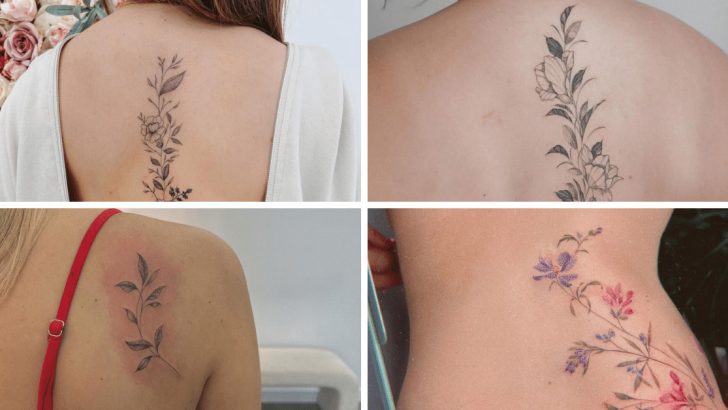 22 raffinierte Ideen für Ihr Rücken-Tattoo mit Reben