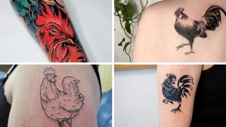 22 Revolutionäre Hahn-Tattoos, die Sie nicht bereuen werden