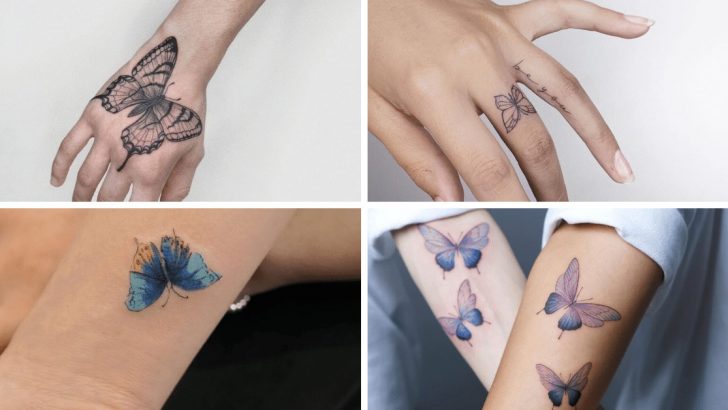 22 Schmetterlingshandtattoos, die Ihnen endlosen “Tinten-Spaß” bescheren werden