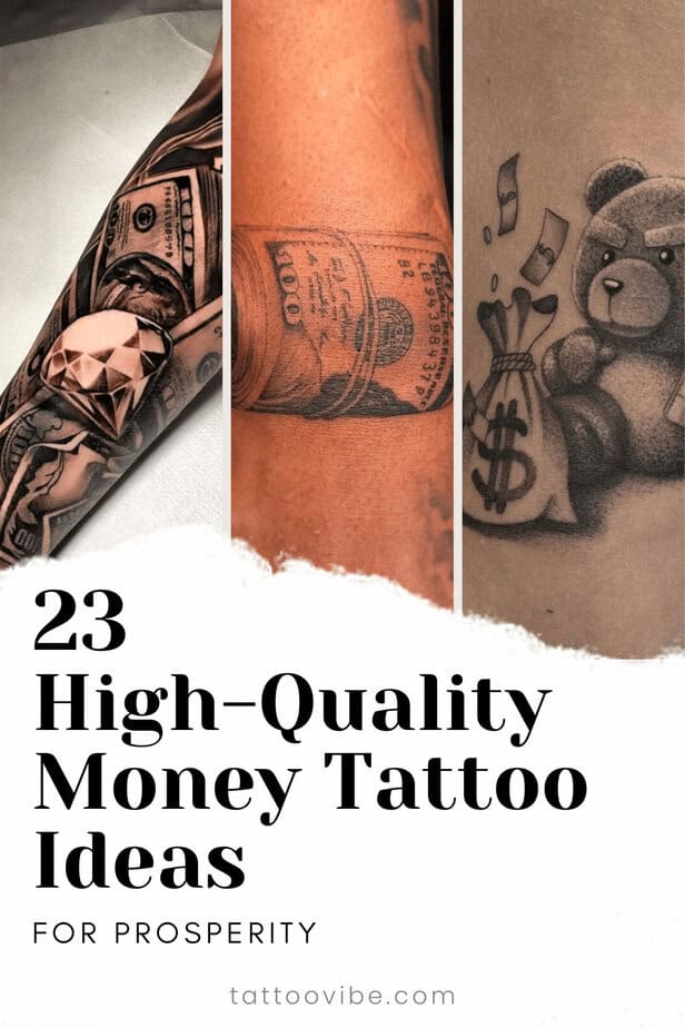 23 Hochwertige Geld-Tattoo-Ideen für Wohlstand
