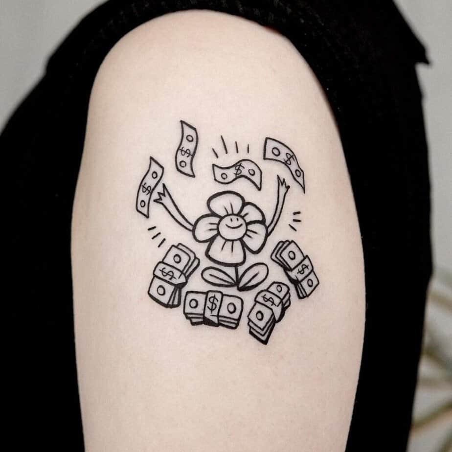 Einzigartige Geld Tattoo Designs