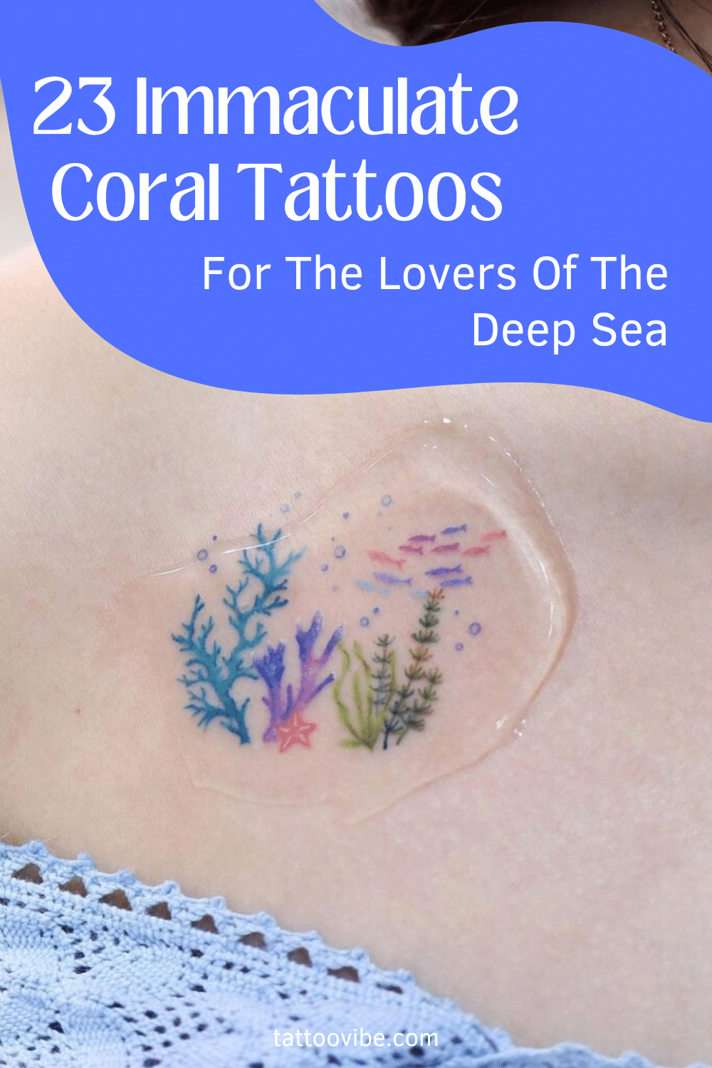 23 Makellose Korallen-Tattoos für die Liebhaber der Tiefsee
