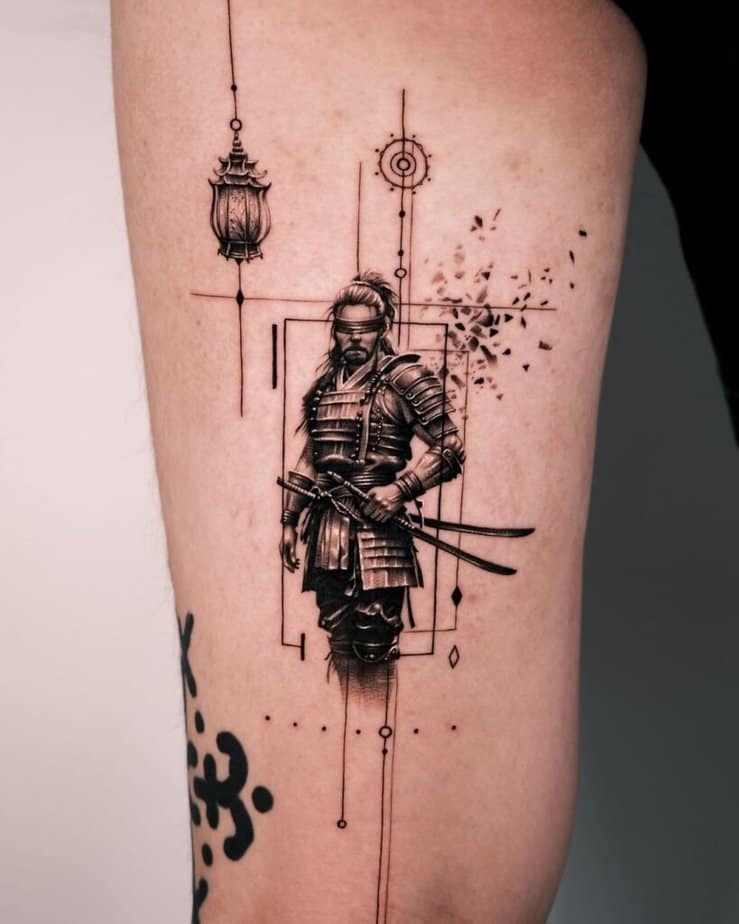 Geometrische Samurai-Tattoos