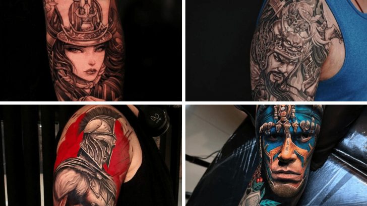 23 Ideen für Krieger-Tattoo-Ärmel zur Bewältigung von Nöten