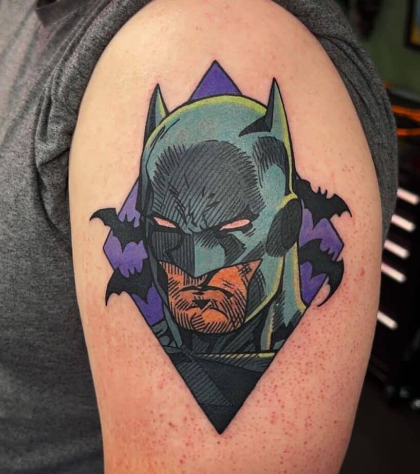 Vollfarbige Batman-Tattoo-Ideen
