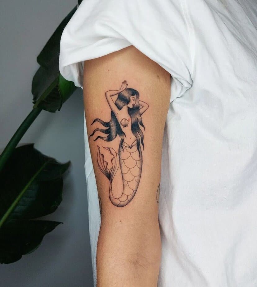 18. Ein prächtiges Meerjungfrauen-Tattoo 