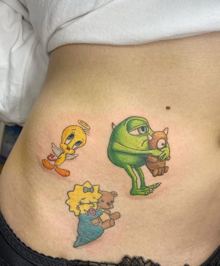Tattoos von Tweety und seinen Freunden