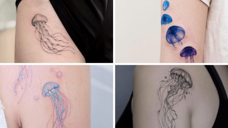 24 interessante Quallen-Tattoo-Ideen, die dich vor Freude zucken lassen werden