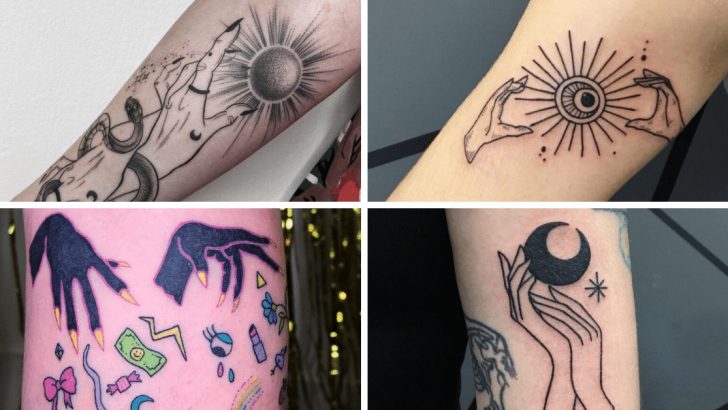24 magische Ideen für Ihr nächstes Hexenhände-Tattoo