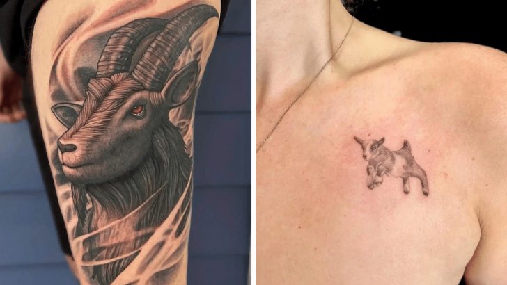 24 Ziegen-Tattoo-Ideen für Ihren nächsten Besuch im Tattoo-Studio
