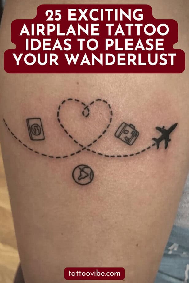 25 aufregende Flugzeug-Tattoo-Ideen, um Ihr Fernweh zu stillen
