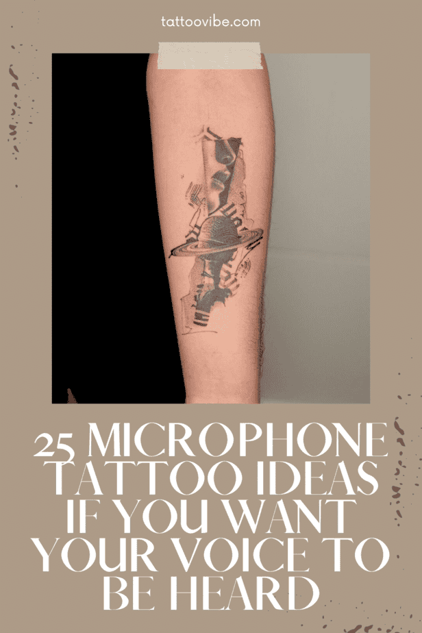 Einzigartige Mikrofon-Tattoo-Ideen