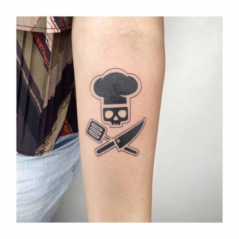 11. Ein Schwarzarbeitskoch-Tattoo