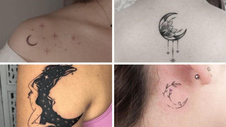 25 Mond und Sterne Tattoos für ewige Verzauberung
