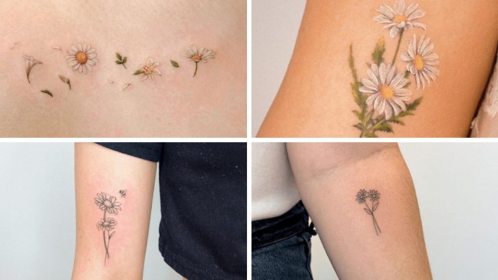 25 Zarte Gänseblümchen-Tattoo-Ideen zur Inspiration speichern