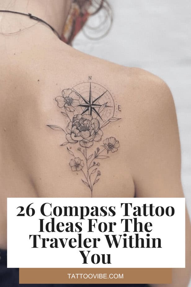 26 Kompass-Tattoo-Ideen für den Reisenden in Ihnen
