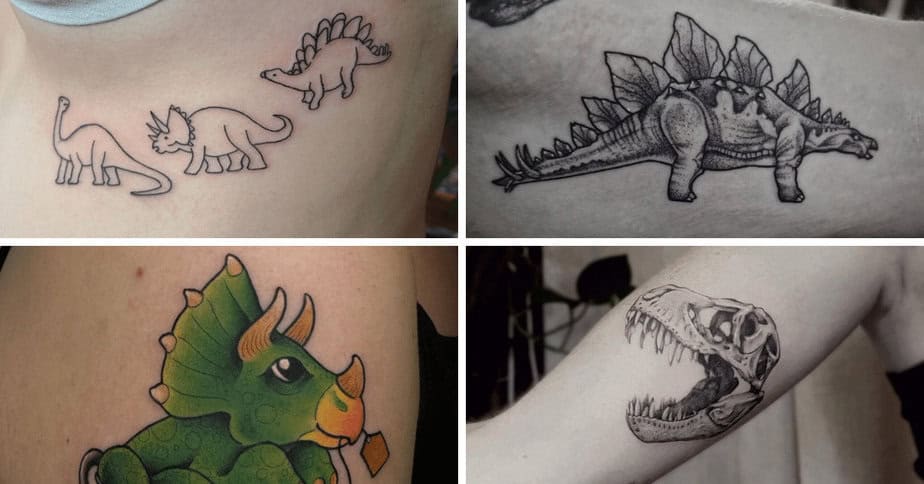 26 Kreative Dinosaurier-Tattoos für die Liebhaber des Ungewöhnlichen